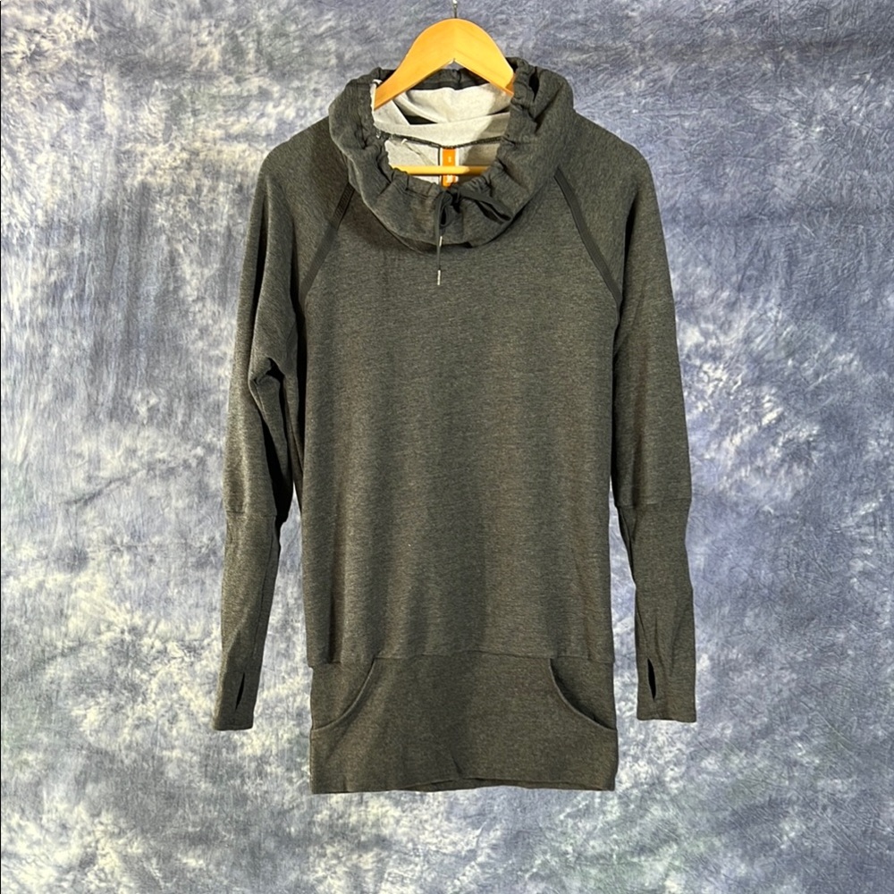Lucy Heather Gray Cowl Neck Sweatshirt Sz M